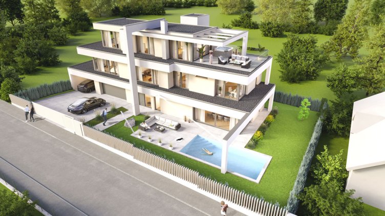 wir bauen diese moderne Villa in Perchtoldsdorf